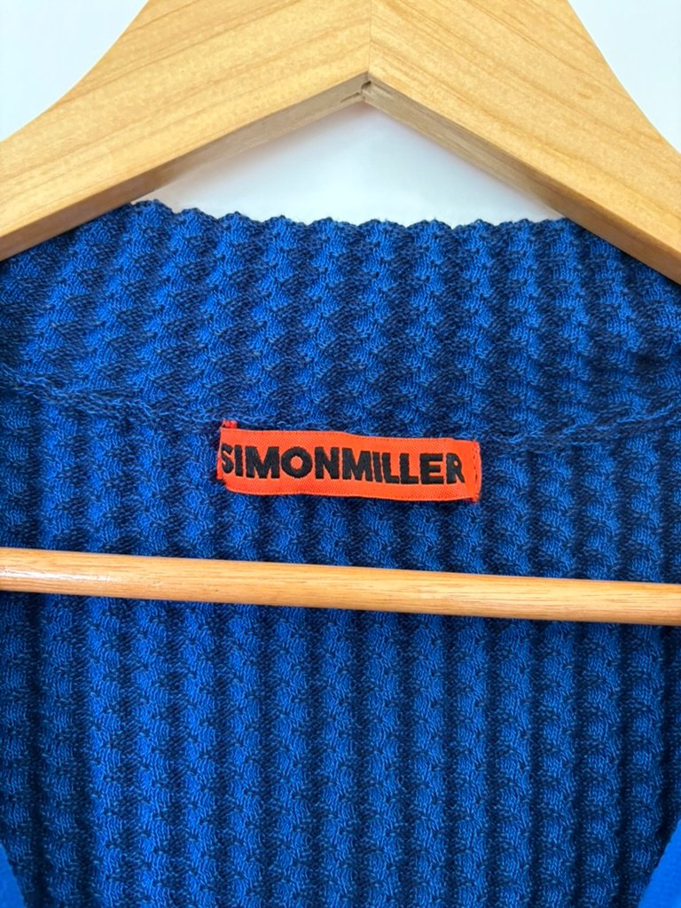 Simon Miller Zumi Textured Midi Dress Matisse Blue Size Small 4/6 — image 3 of 8